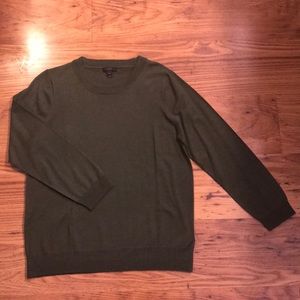 JCREW Hunter Green Merino Wool Sweater
